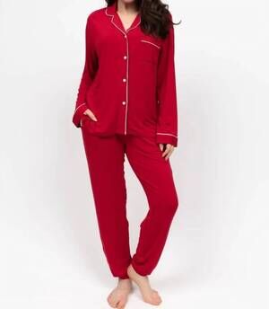NEW CYBERJAMMIES jersey pyjamas set in blaze red